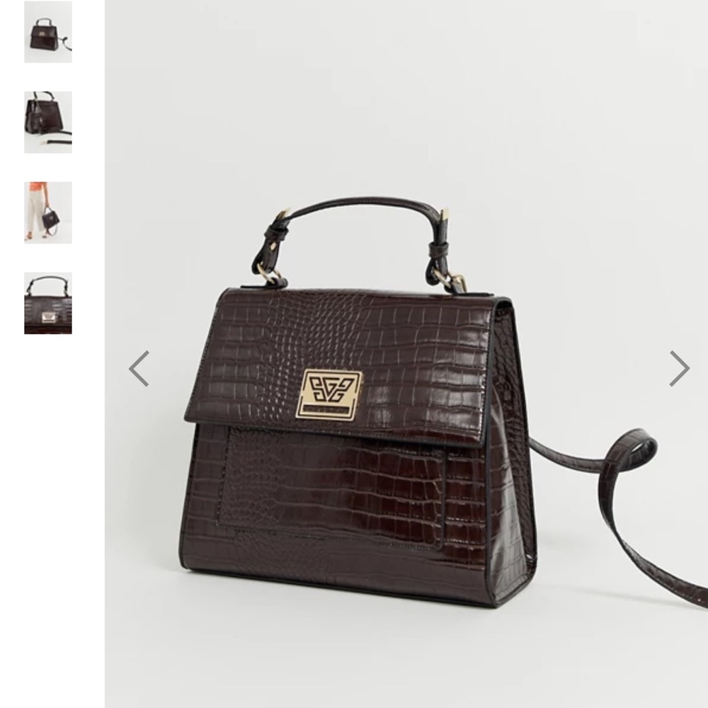 Croc city bag with plate details